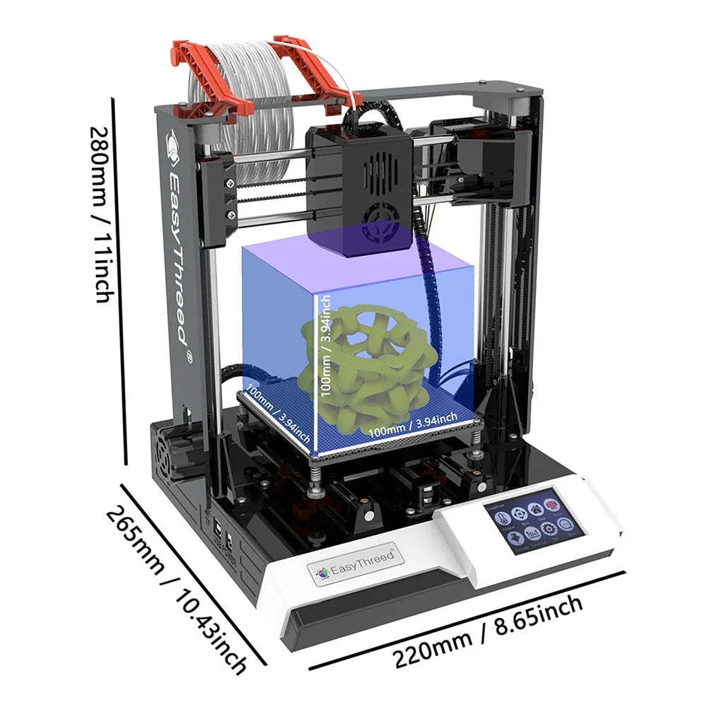 EasyThreed 3D printer,Size Removable With 100x100x100mm/4x4x4inches 3d Printer Print Size Removable With With Tf K6 Plus Tf Comes With Removable With With Printer Hine Mewmewcat Mizuh Buzhi
