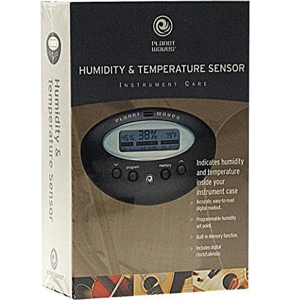 Planet Waves Humidity & Temperature Sensor, Easy to Read Digital Display, PW-HTS