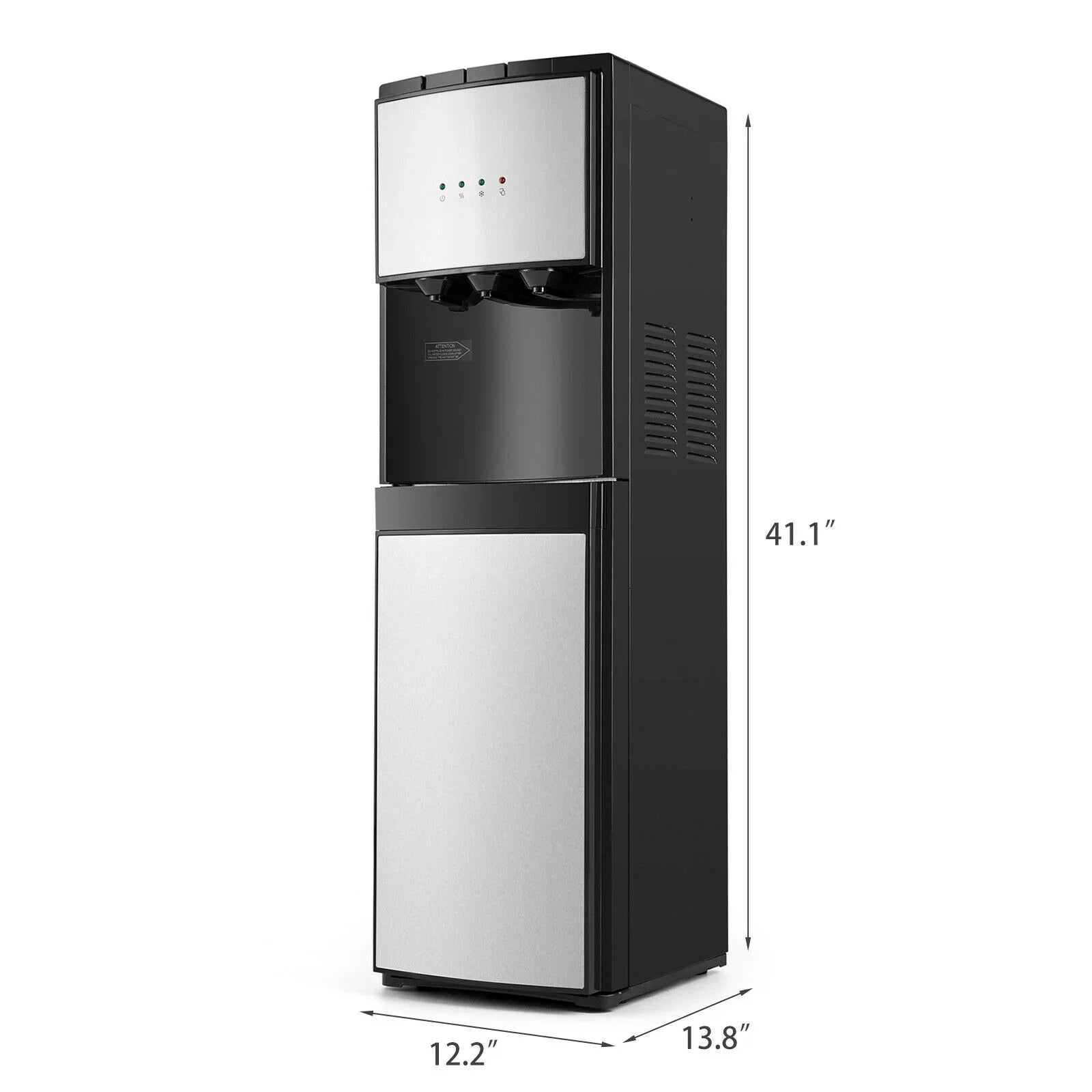 COSVALVE 5 Gallon Bottom Loading Hot Cold Normal Water Dispenser (Silver, Black)