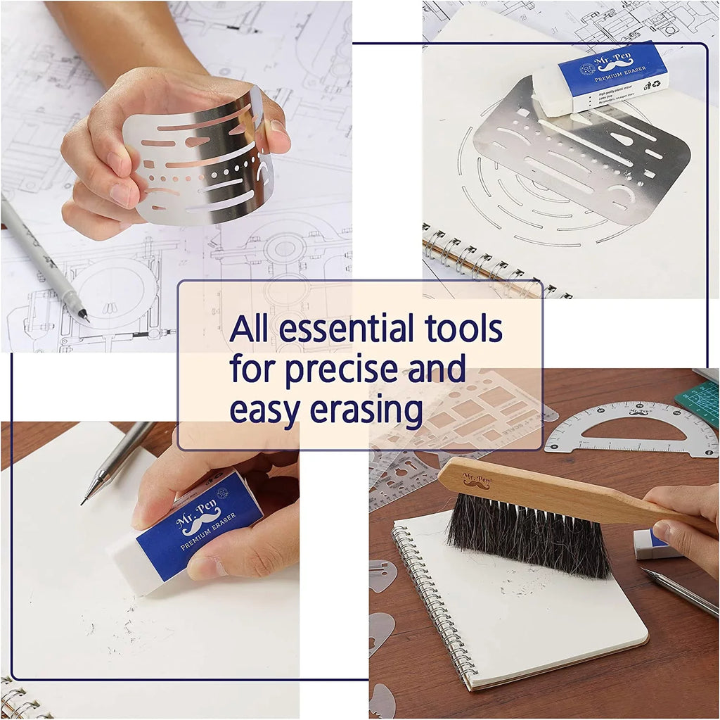 Mr. Pen- Architect Set, Professional Geometry Set, 17 Pcs, Compass and Protractor Set, Drafting Tools