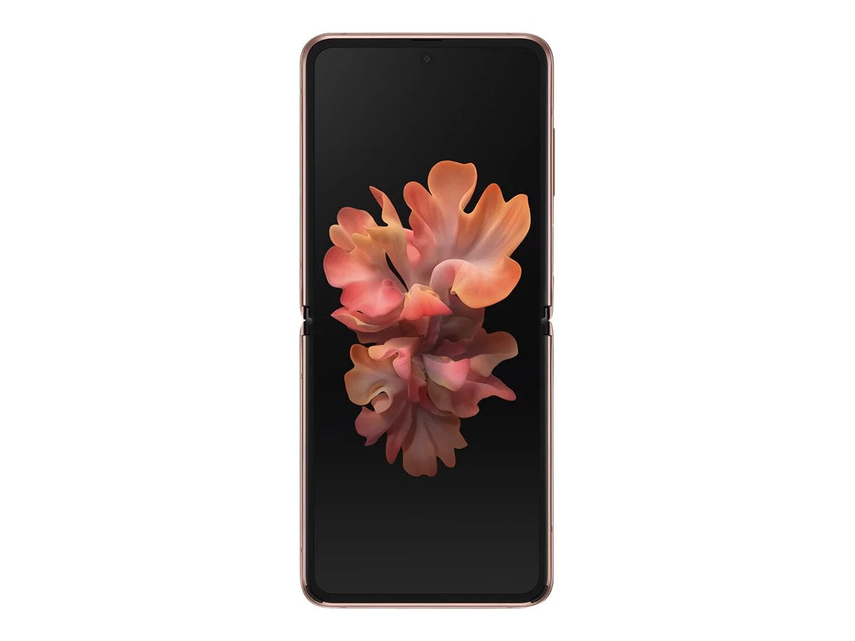 Samsung Galaxy Z Flip 5G - 5G smartphone - dual-SIM - RAM 8 GBs / Internal Memory 256 GBs - OLED display - 6.7" - 2636 x 1080 pixels - 2x rear cameras 12 MP, 12 MP - front camera 10 MP - mystic bronze