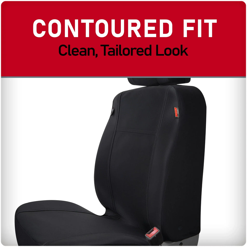 Dickies 2-Piece Black Puncture-Resistant Front Car, Truck, SUV Seat Covers, Protect from Pets, Universal Fit