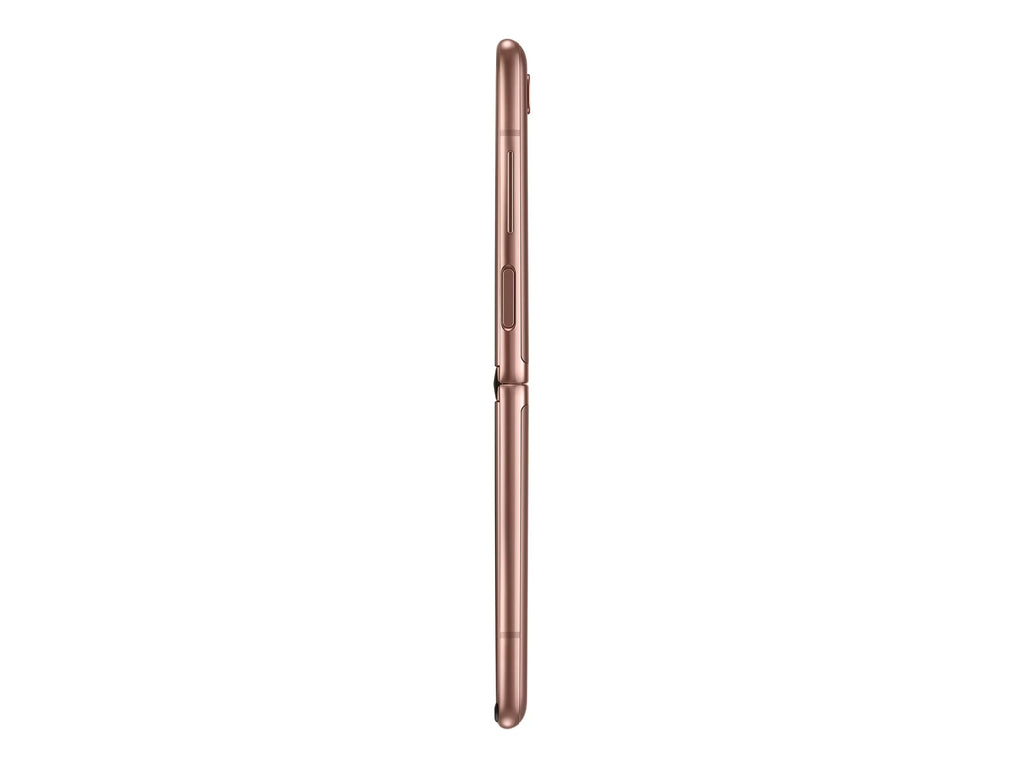 Samsung Galaxy Z Flip 5G - 5G smartphone - dual-SIM - RAM 8 GBs / Internal Memory 256 GBs - OLED display - 6.7" - 2636 x 1080 pixels - 2x rear cameras 12 MP, 12 MP - front camera 10 MP - mystic bronze