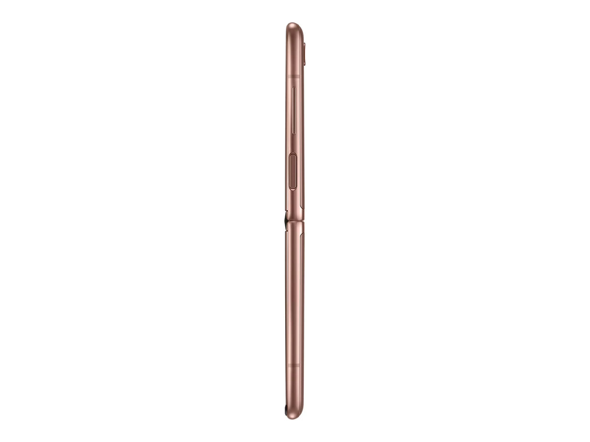 Samsung Galaxy Z Flip 5G - 5G smartphone - dual-SIM - RAM 8 GBs / Internal Memory 256 GBs - OLED display - 6.7" - 2636 x 1080 pixels - 2x rear cameras 12 MP, 12 MP - front camera 10 MP - mystic bronze