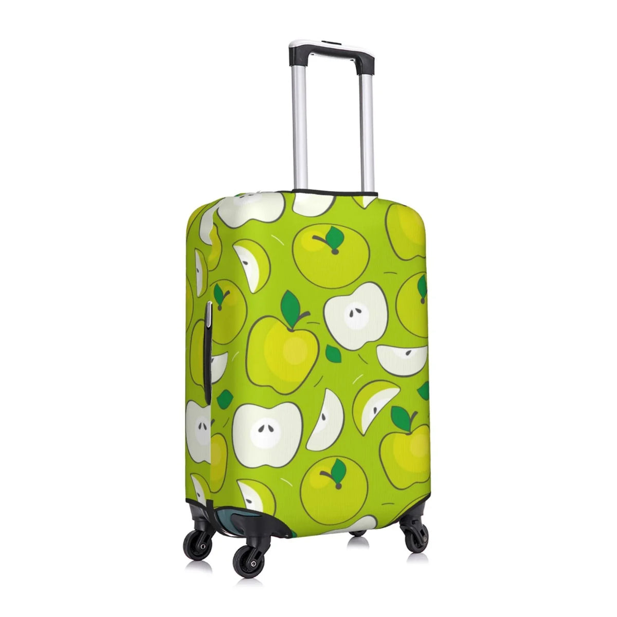 Junzan Green Apple Print Washable Luggage Cover - Fashion Suitcase Protector Fits 18-32 Inch Luggage