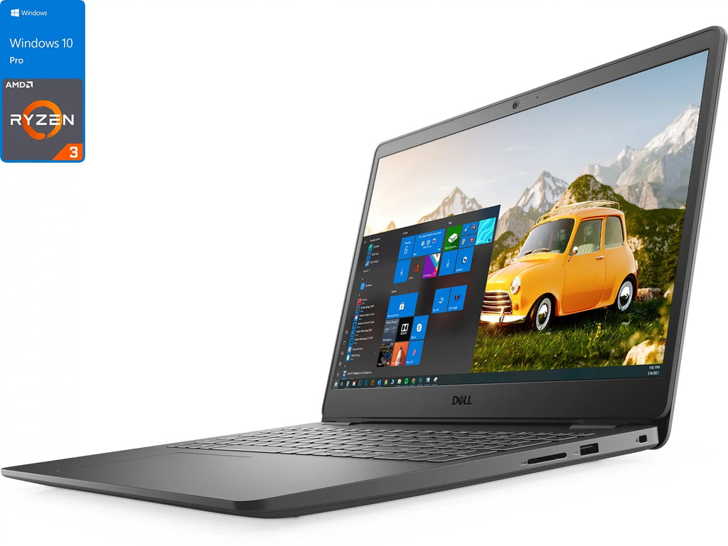 Inspiron 3505 Notebook, 15.6" FHD Display, AMD Ryzen 3 3250U Upto 3.5GHz, 4GB RAM, 256GB NVMe Solid State Drive, Vega 3, HDMI, Card Reader, Wi-Fi, Bluetooth, Win OS 10 Pro