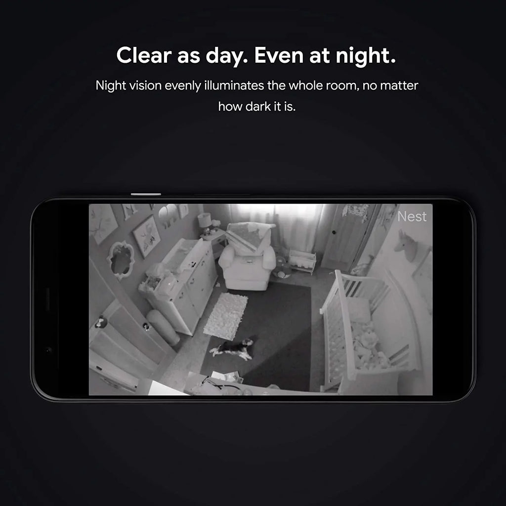 Restored Google Nest Cam Indoor 3 Pack - Wired Indoor Camera for Home Security - Control with Your Phone and Get Mobile Alerts - Surveillance Camera with 24/7 Live Video and Night Vision (Refurbished)