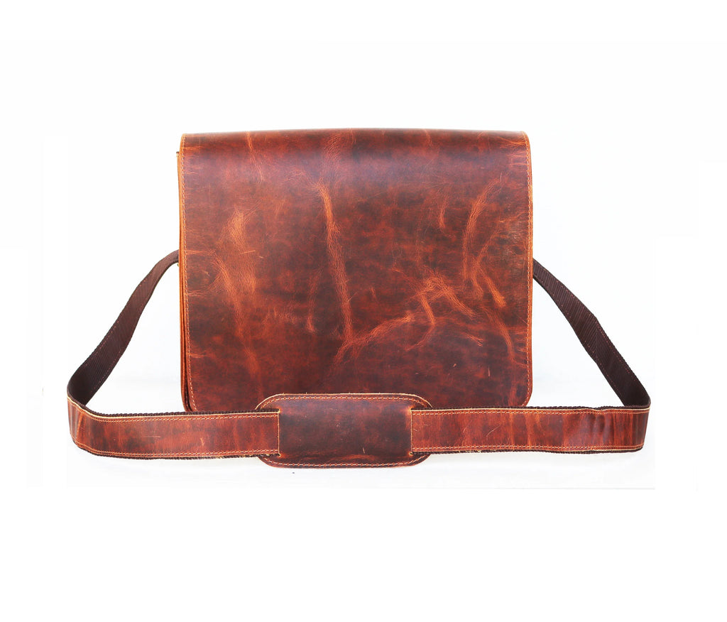 Handmade Leather satchel bag for iPad office briefcase gift for men bag distressed shoulder bag