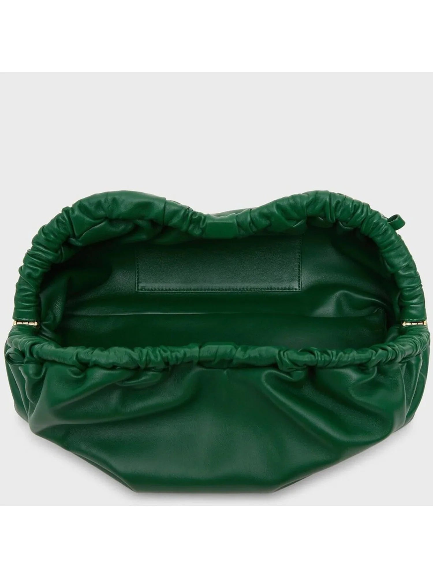 MANSUR GAVRIEL Women's Green Solid Leather Single Strap Clutch Handbag Purse