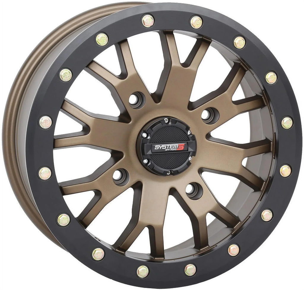 System 3 SB-4 Bronze (4+3) 15" Wheels 32" Trail Saw 2.0 Tires Can-Am Commander Maverick Renegade Outlander Defender