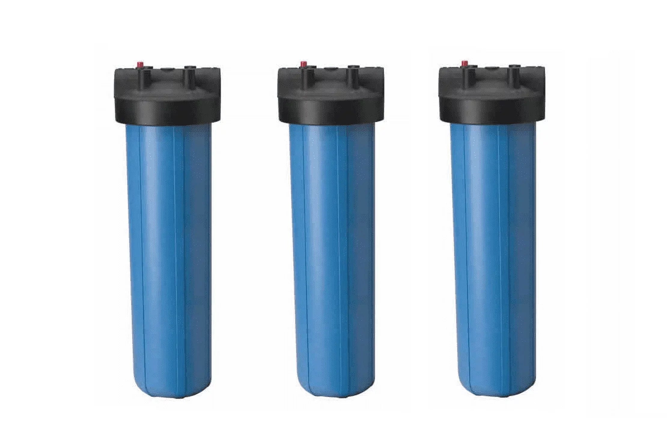 3 Big Blue Housing/Canisters 1" NPT w/ Pressure Relief for 4.5" x 20" FILTER/CARTRIDGES