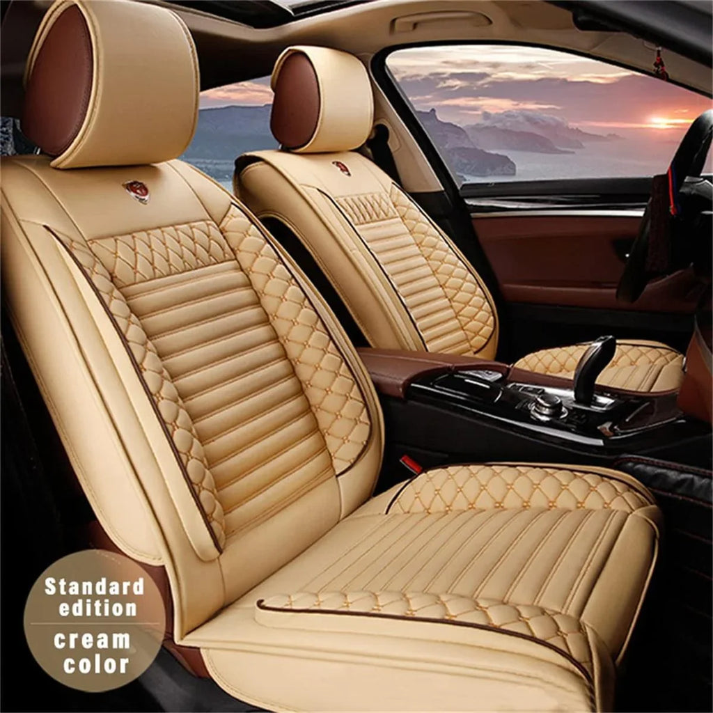 Luxury Car Seat Cover For 11-17 200 55-22 300 04-22 Pacifica 5-Seat PU Leather Fits select: 2015-2017 CHRYSLER 200 LIMITED, 2017-2022 CHRYSLER PACIFICA TOURING L