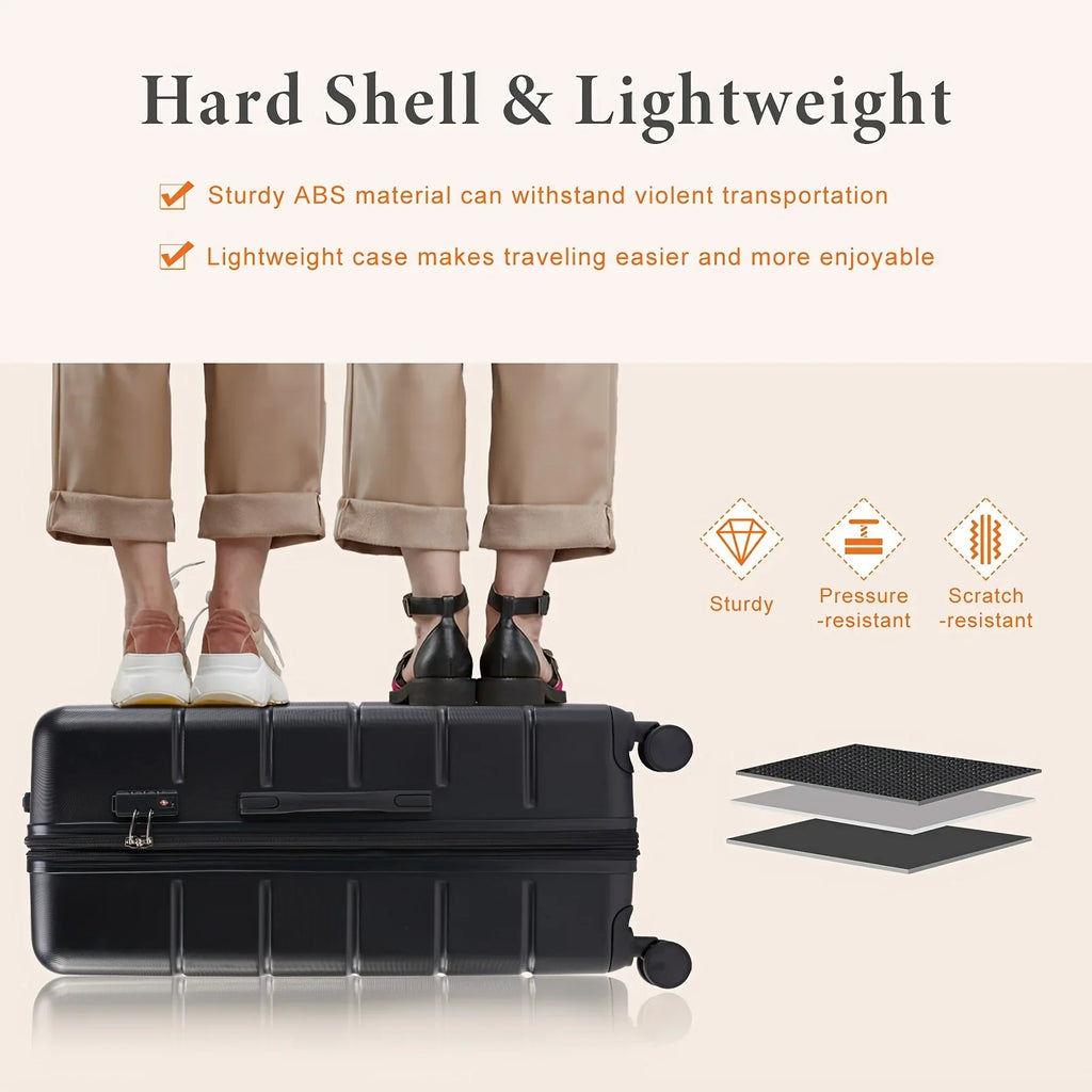 Lightweight Carry-On Trolley Suitcase – TSA Lock, Durable Double Spinner Wheels – Secure & Convenient Travel Case for Jetsetters