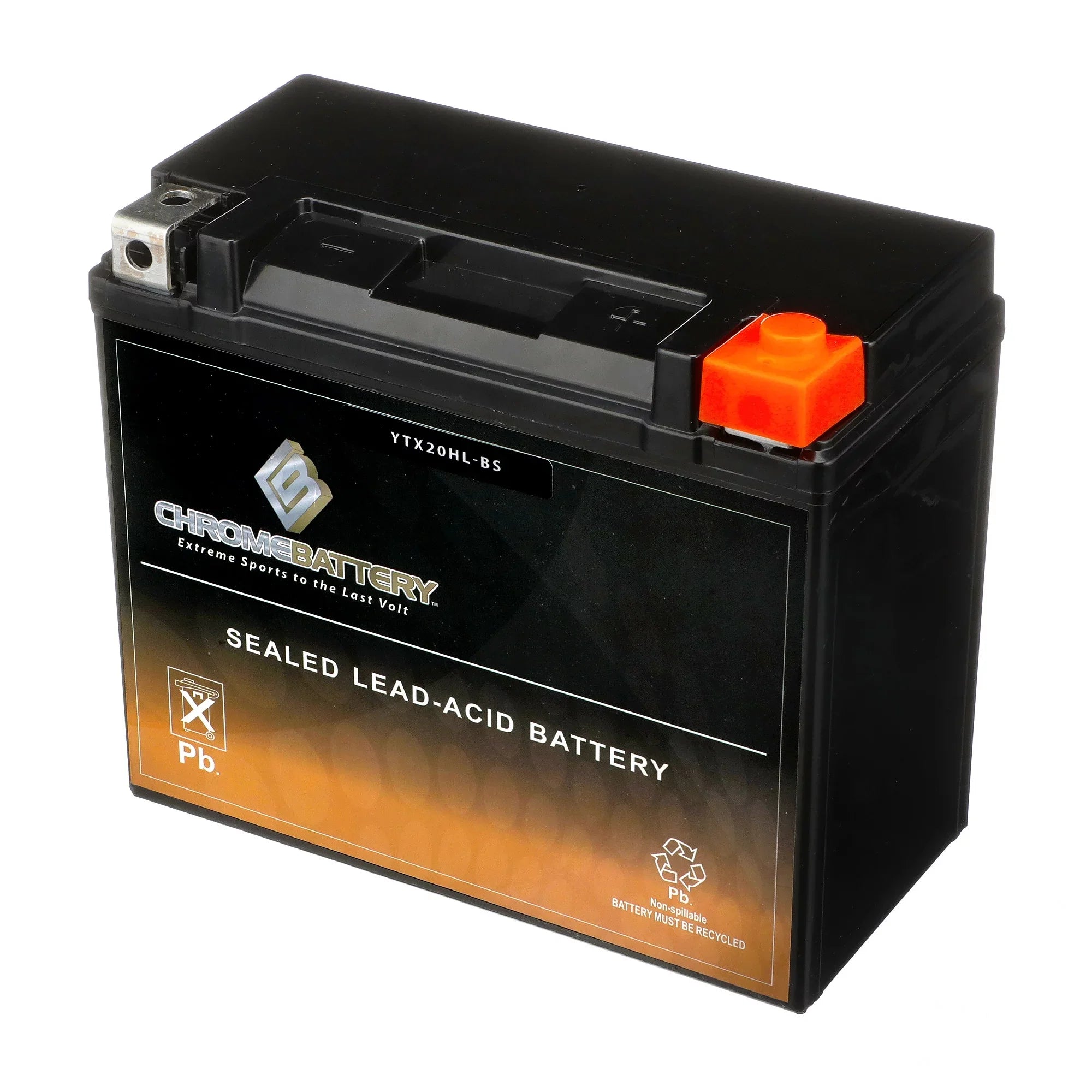 Chrome Battery YTX20HL-BS (20HL-BS 12 Volt,18 Ah, 310 CCA) Jet Ski Battery for Kawasaki Js550 550cc 1983