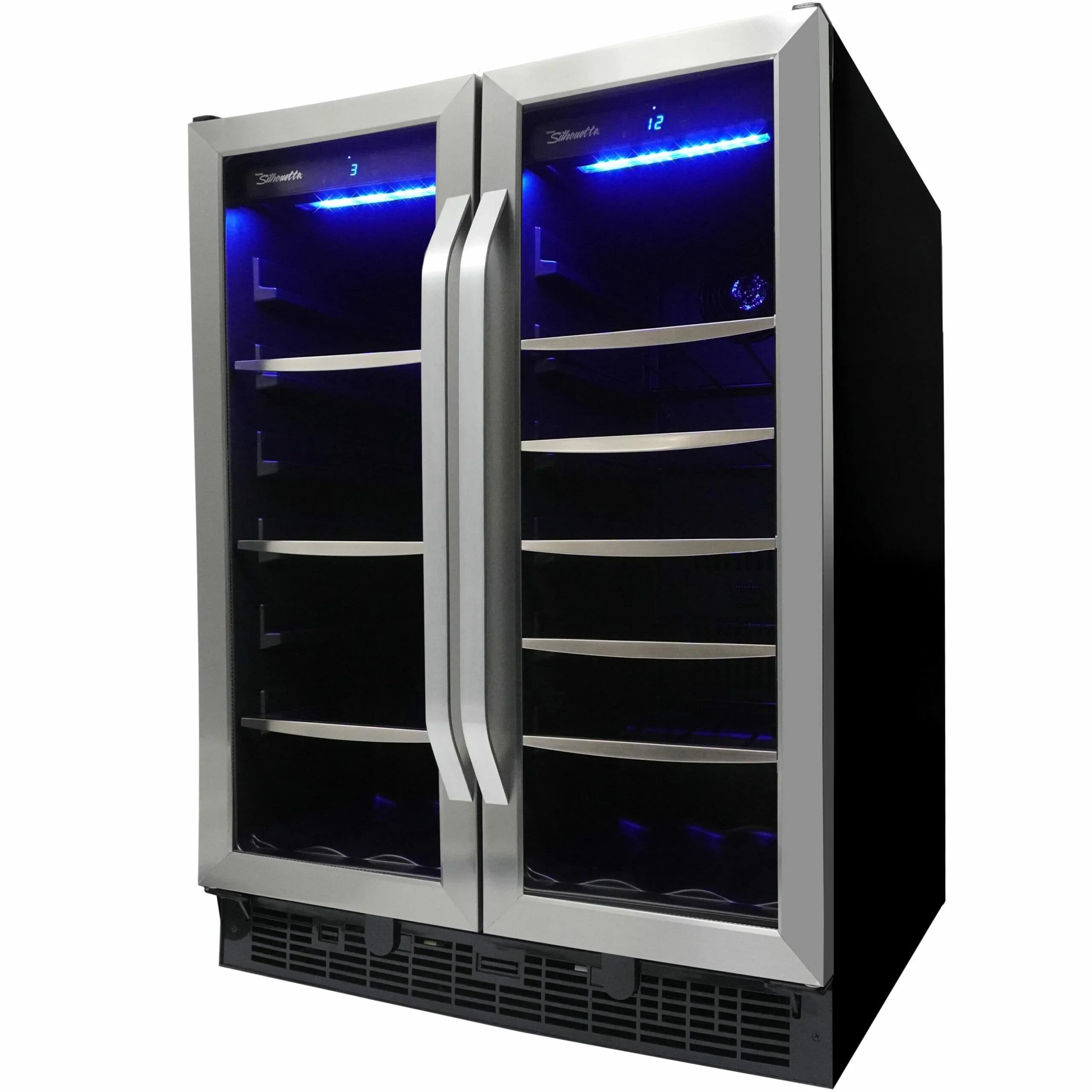 Danby 24-in Silhouette Emmental French Door Beverage Center Stainless Steel (SBC051D1BSS)