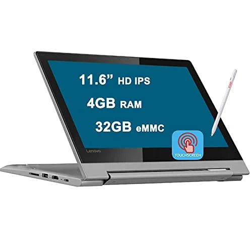 Chromebook Flex 3 2 in 1 Notebook 11.6” HD IPS Touchscreen MediaTek Quad-Core MT8173C Processors 4GB RAM 32GB eMMC USB-C HDMI Bluetooth Dolby Chrome OS + Pen