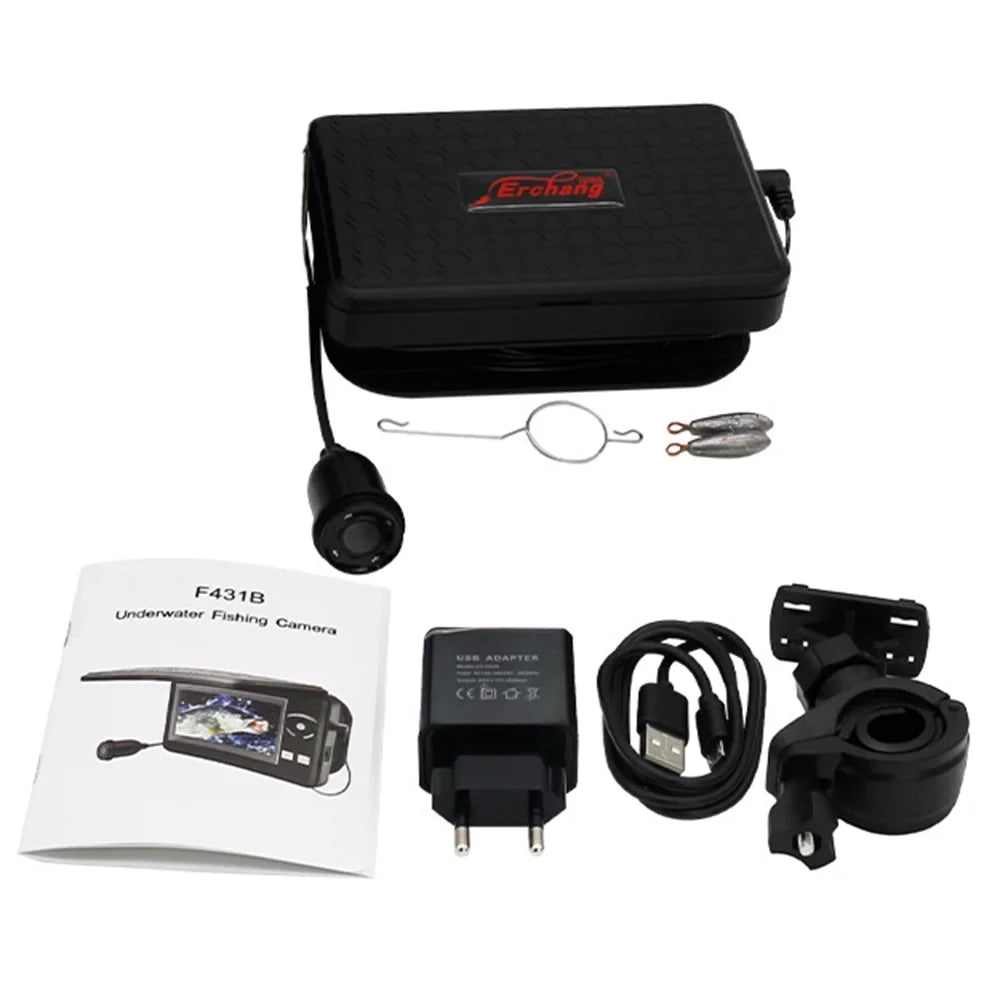 Portable Underwater Fishing Camera Waterproof 720P Fish Finder with LCD Display Ideal for Sea Boat Fishing