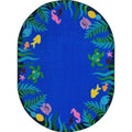 Joy Carpets 1958CC Soothing Seas Rug in Multi - Oval 5.4 in. x 7.8 in.