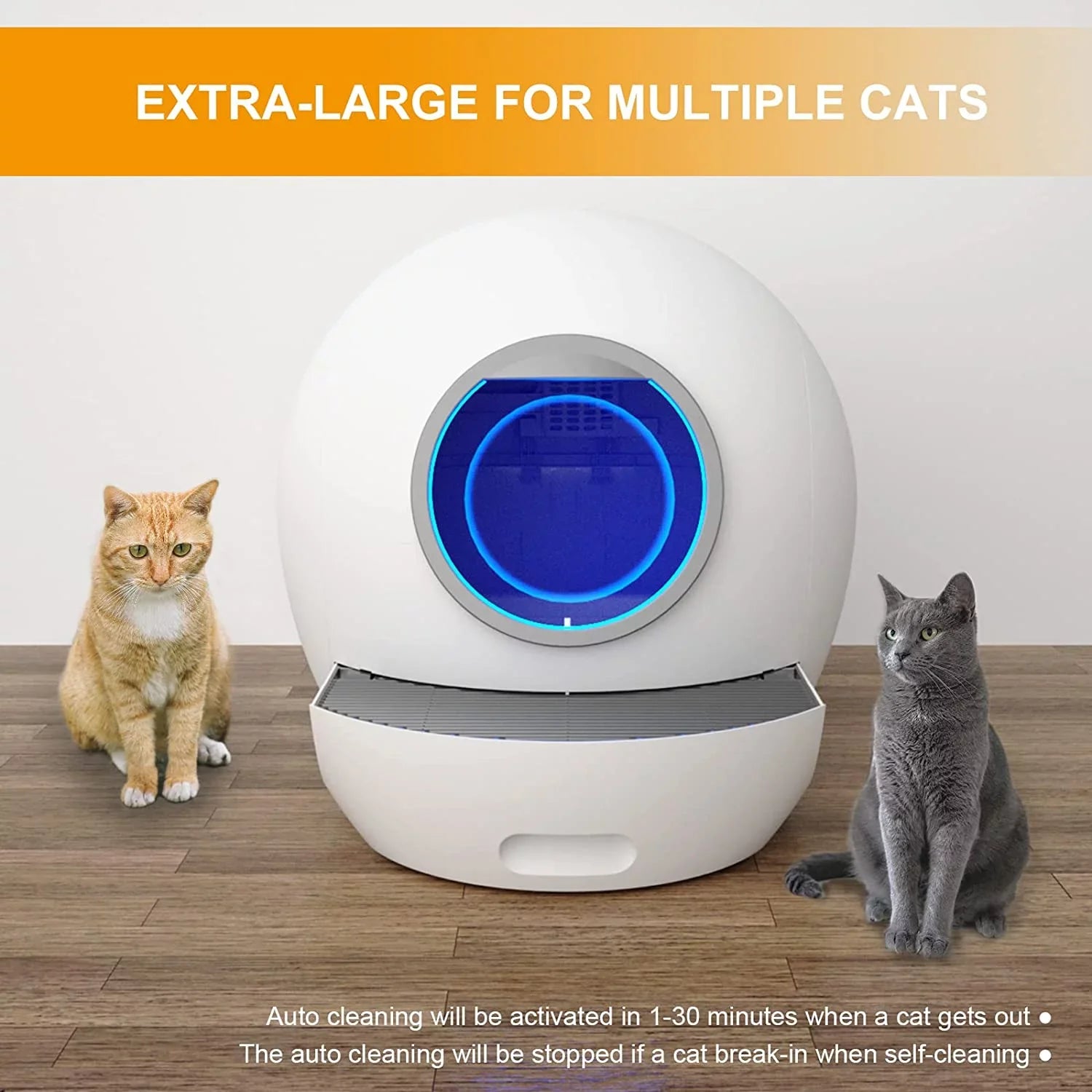 ELS PET Self Cleaning Cat Litter Box Automatic Double Odor Removal Cat Robot Litter Box Gift