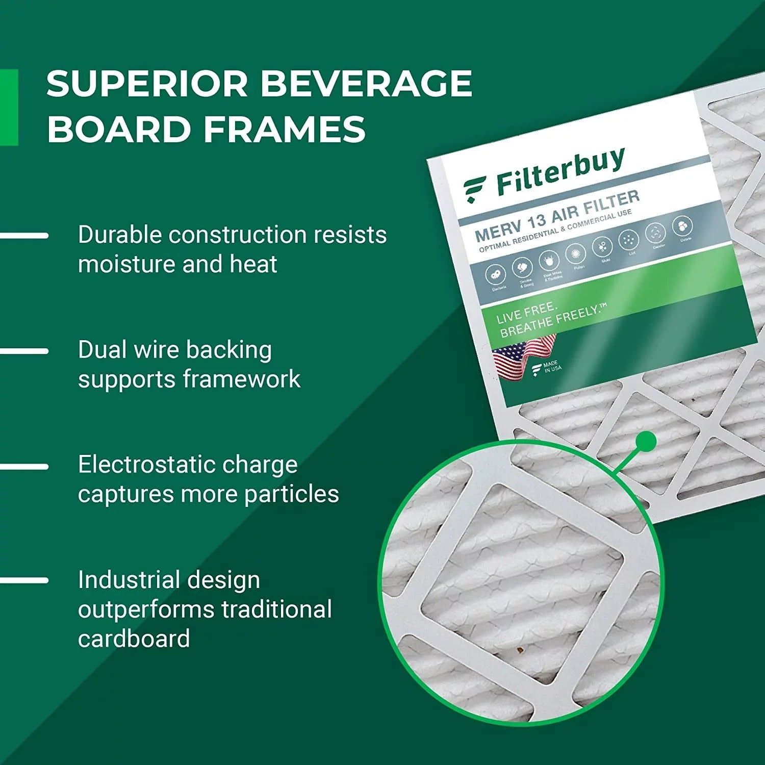 Filterbuy 20x24x4 MERV 13 Pleated HVAC AC Furnace Air Filters (12-Pack)