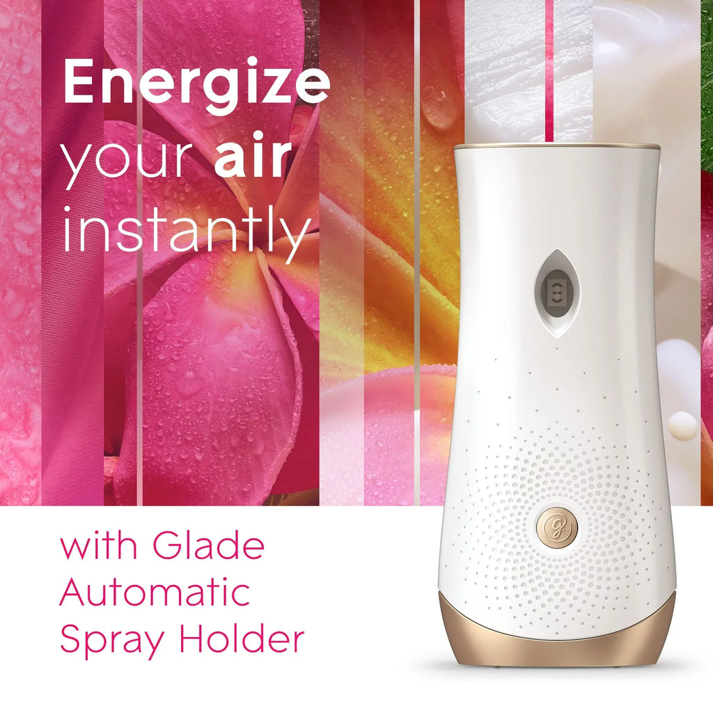 Glade Automatic Spray Refill, Air Freshener For Home And Bathroom, Tropical Blossoms, 6.2 Oz, 3 Count