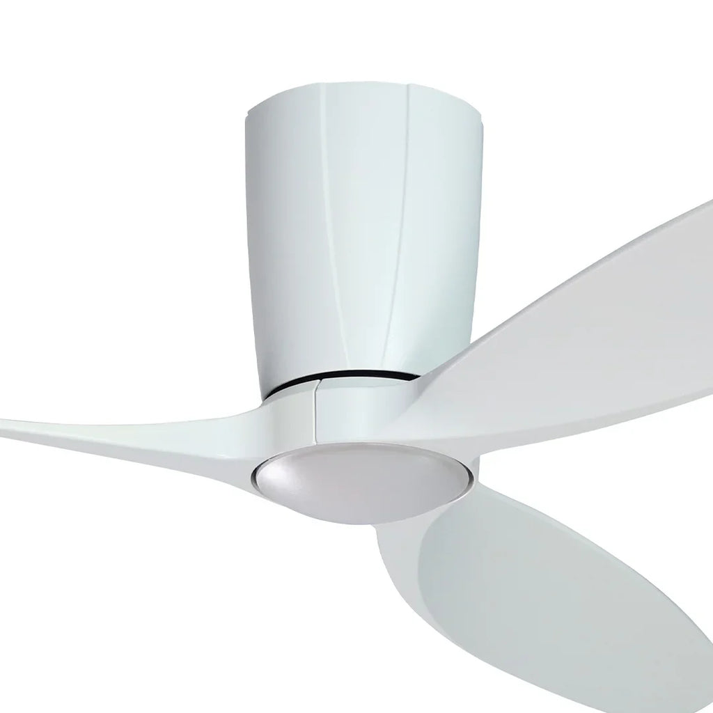 Flagler 52 in. WiFi Integrated LED Indoor/Outdoor Matte Pure White Ceiling Fan with Light and Remote Control