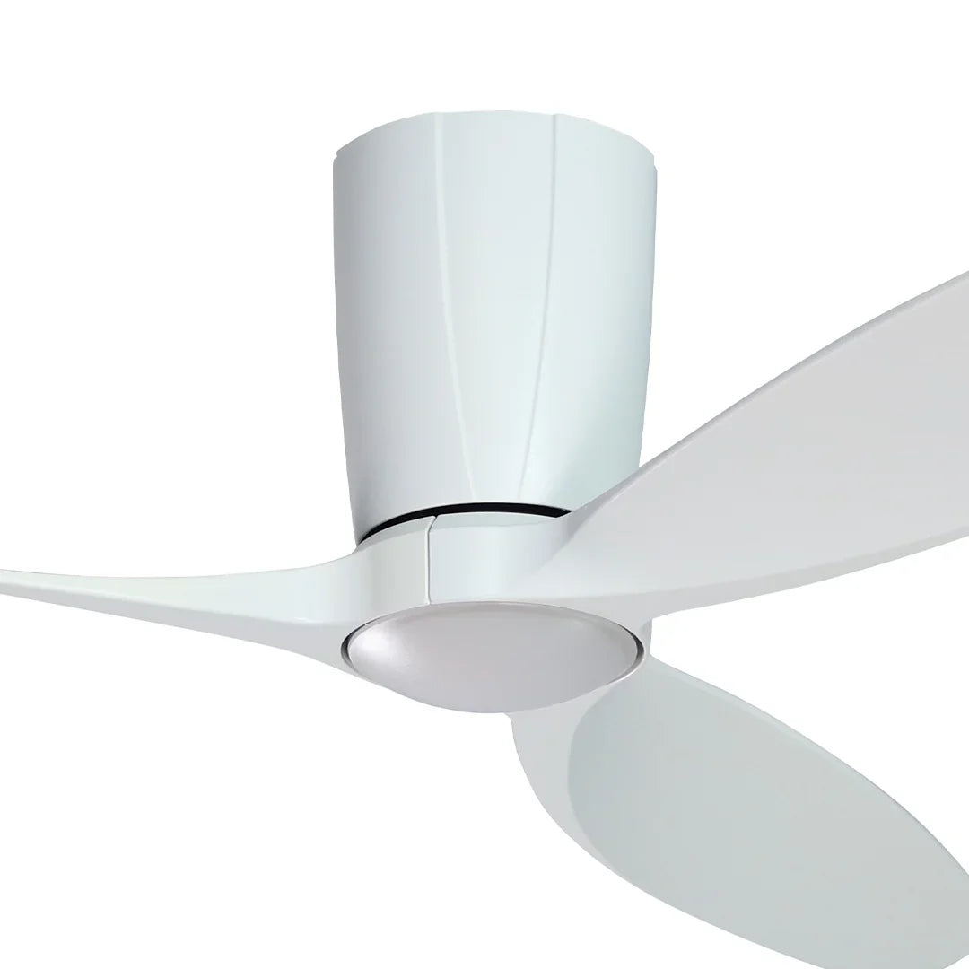 Flagler 52 in. WiFi Integrated LED Indoor/Outdoor Matte Pure White Ceiling Fan with Light and Remote Control
