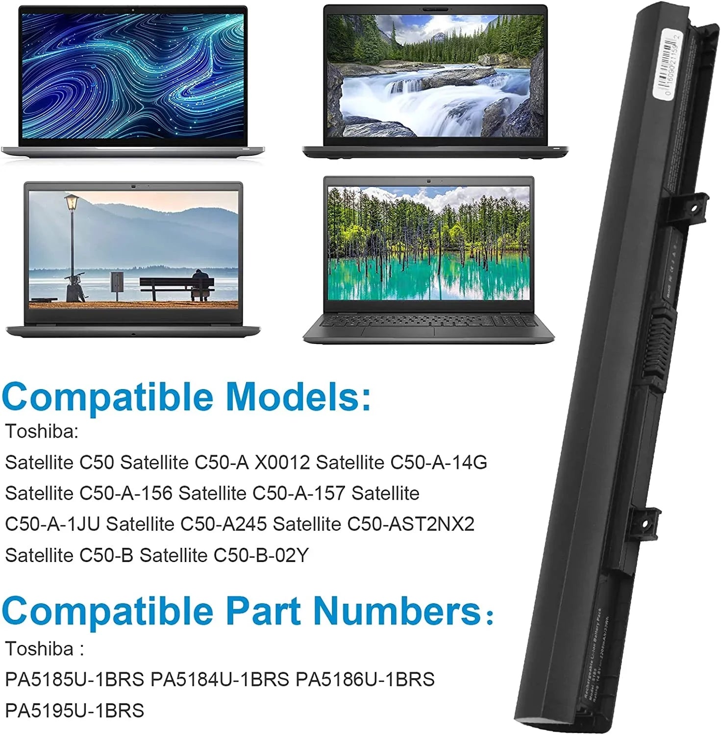 Notebook y Replacement for Satellite C55 C55D C55T S55 S55T L55 C50-B L55T L55D C55-B C55-B5200
