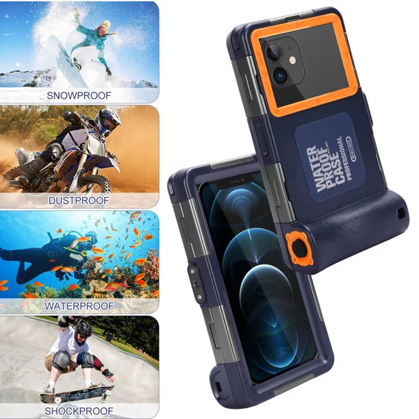 UrbanX Professional [15m/50ft] Swimming Diving Surfing Snorkeling Photo Video Waterproof Protective Case Underwater Housing for Panasonic Eluga I3 And all Phones Up to 6.9 Inch LCD with Lanyard