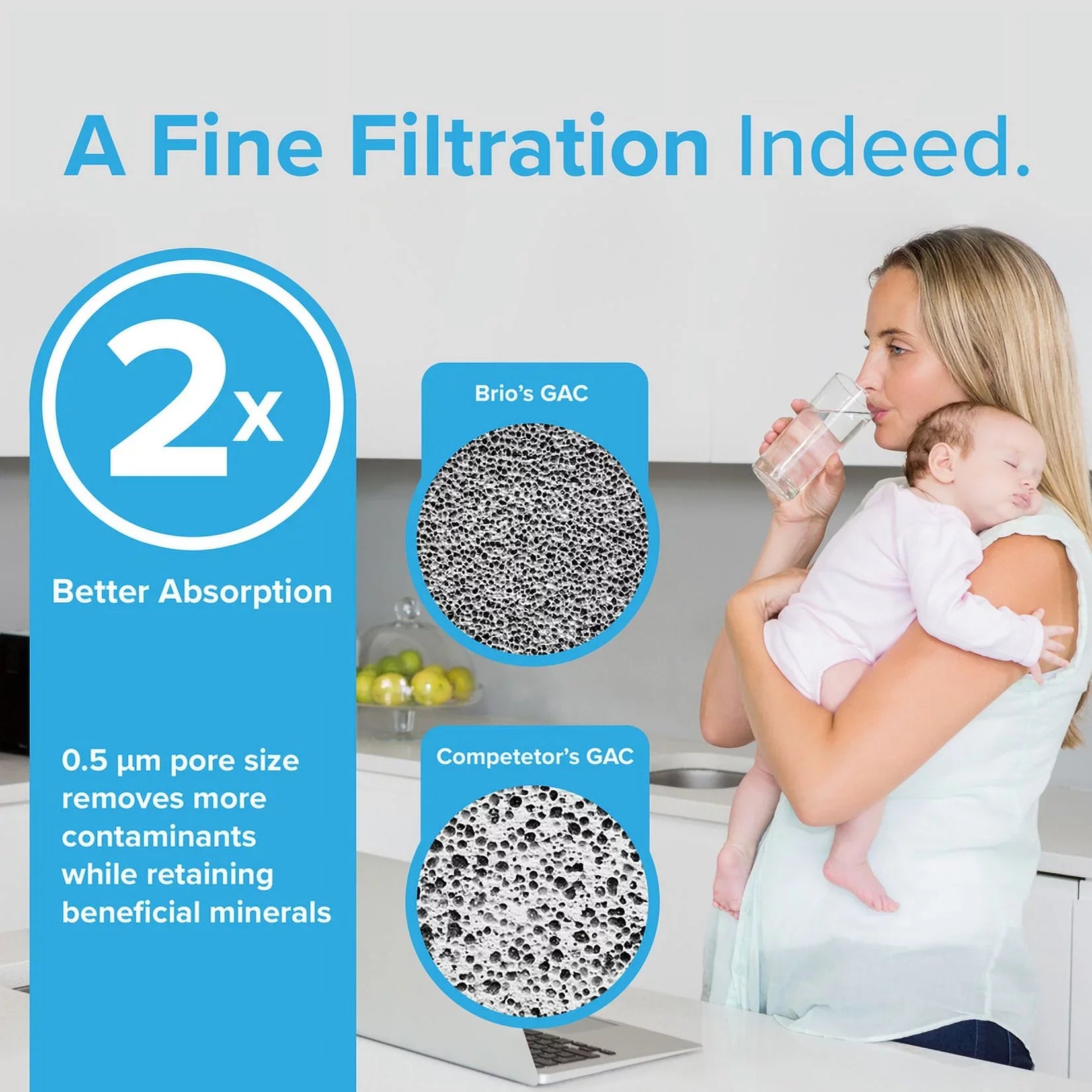 Brio 6023A Refrigerator Water Filter Replacement Compatible WIth GE GSWF, GSWF3PK, GSWFDS, 100749-C, 100749C, 100810/A, 100810A