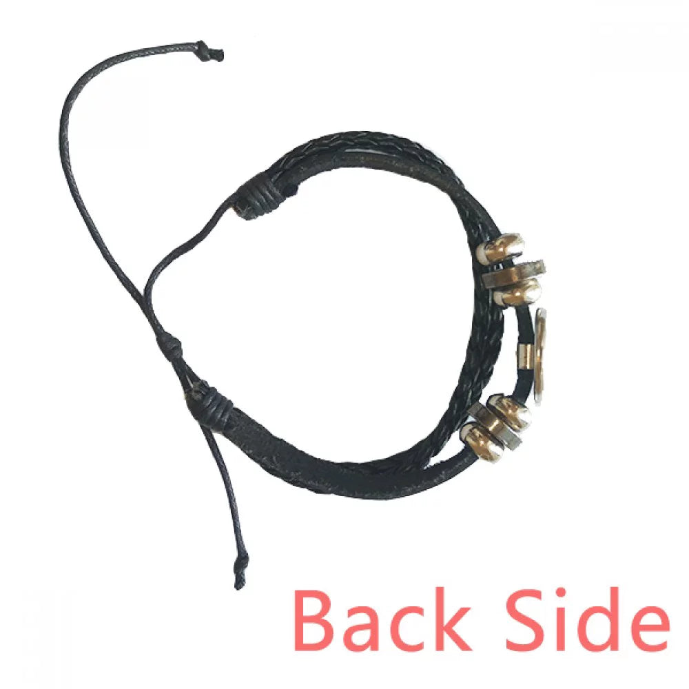 Designer Worked Hard Paint Seriously Bracelet Braided Leather Woven Rope Wristband