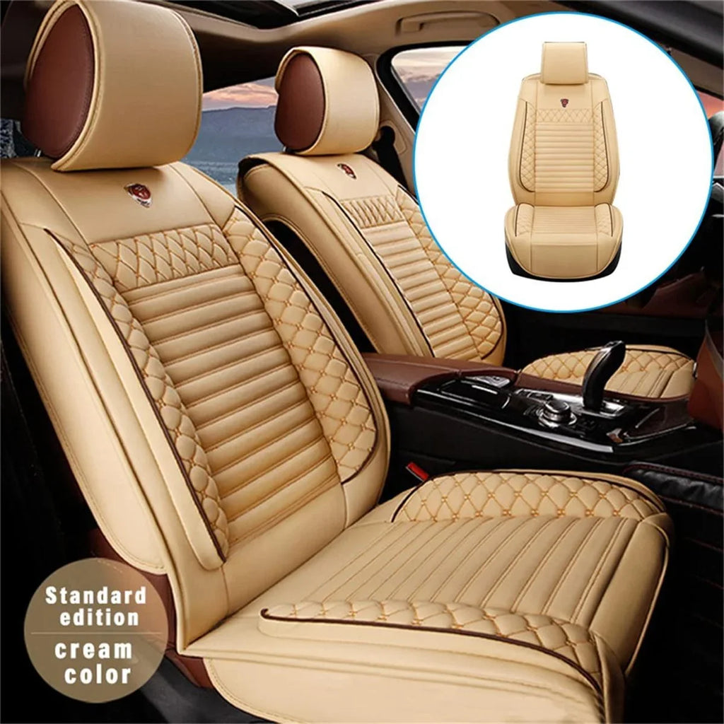 Luxury Car Seat Cover For 11-17 200 55-22 300 04-22 Pacifica 5-Seat PU Leather Fits select: 2015-2017 CHRYSLER 200 LIMITED, 2017-2022 CHRYSLER PACIFICA TOURING L