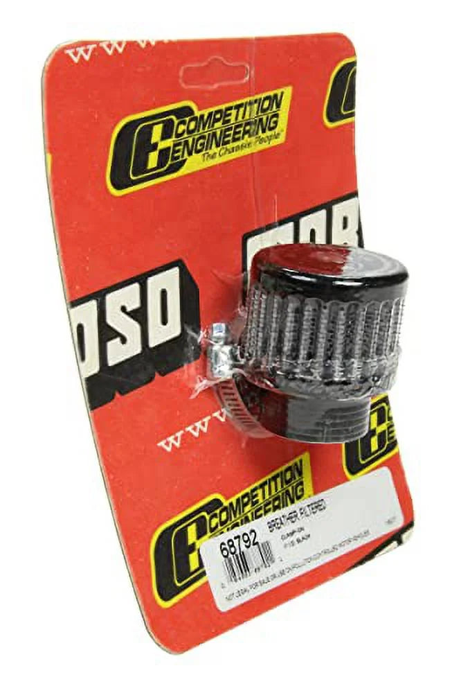 Moroso 68792 Clamp on Valve Cover Breather 1" ID Black