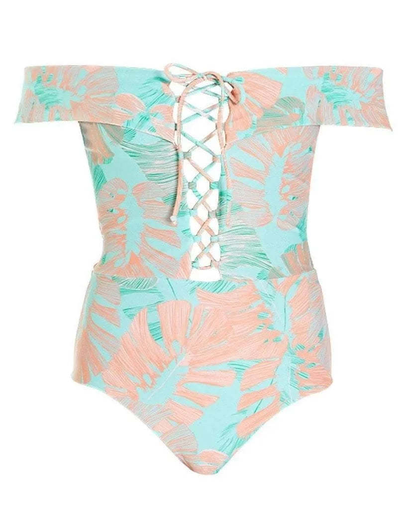 L*Space BUNGALOW PALM Anja One Piece Swimsuit, US 10