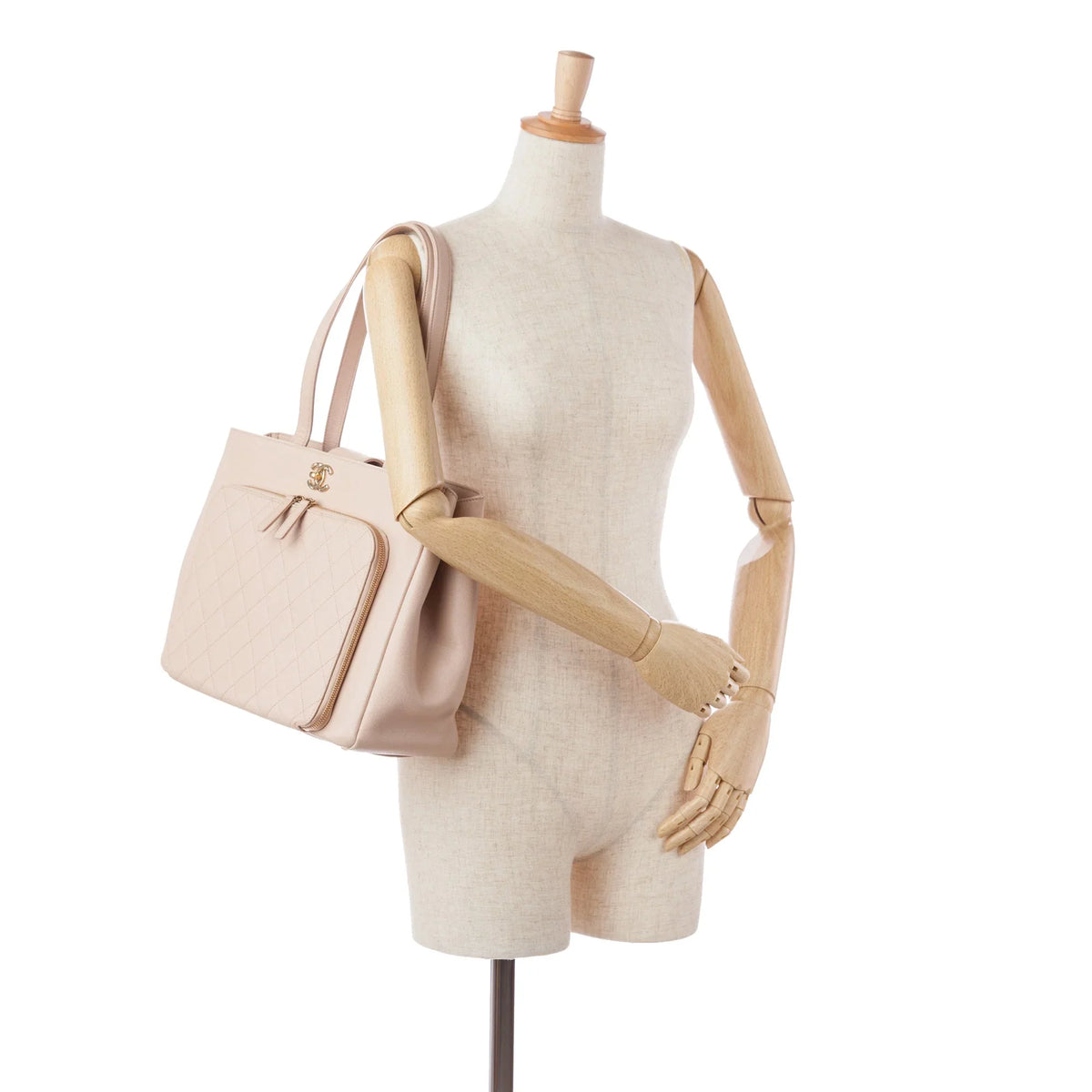 Pre-Owned Authenticated Chanel Business Affinity Shopping Tote Caviar Leather Pink Tote Bag Unisex (Good)