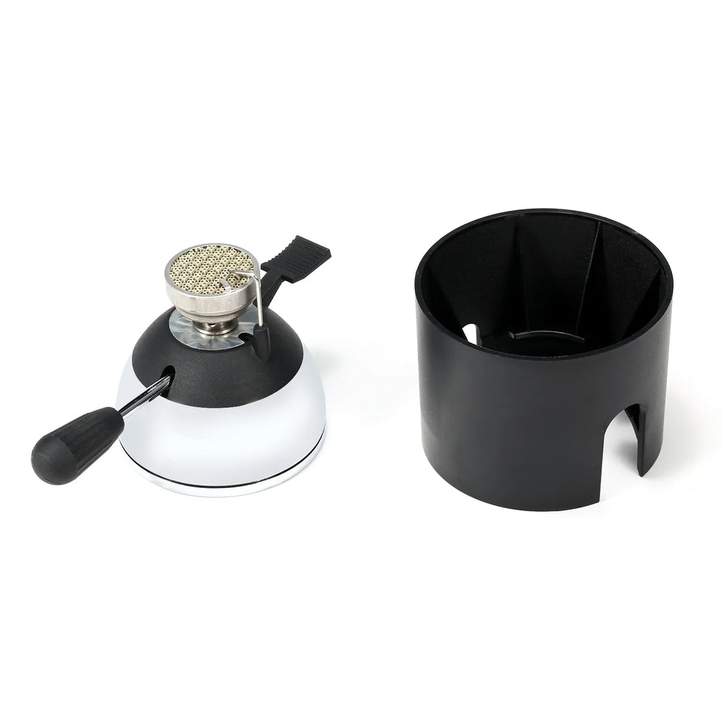 Carevas Camping Butane Gas with Refill Rack for Tabletop Siphons Windproof Portable Cooking Coffee Maker