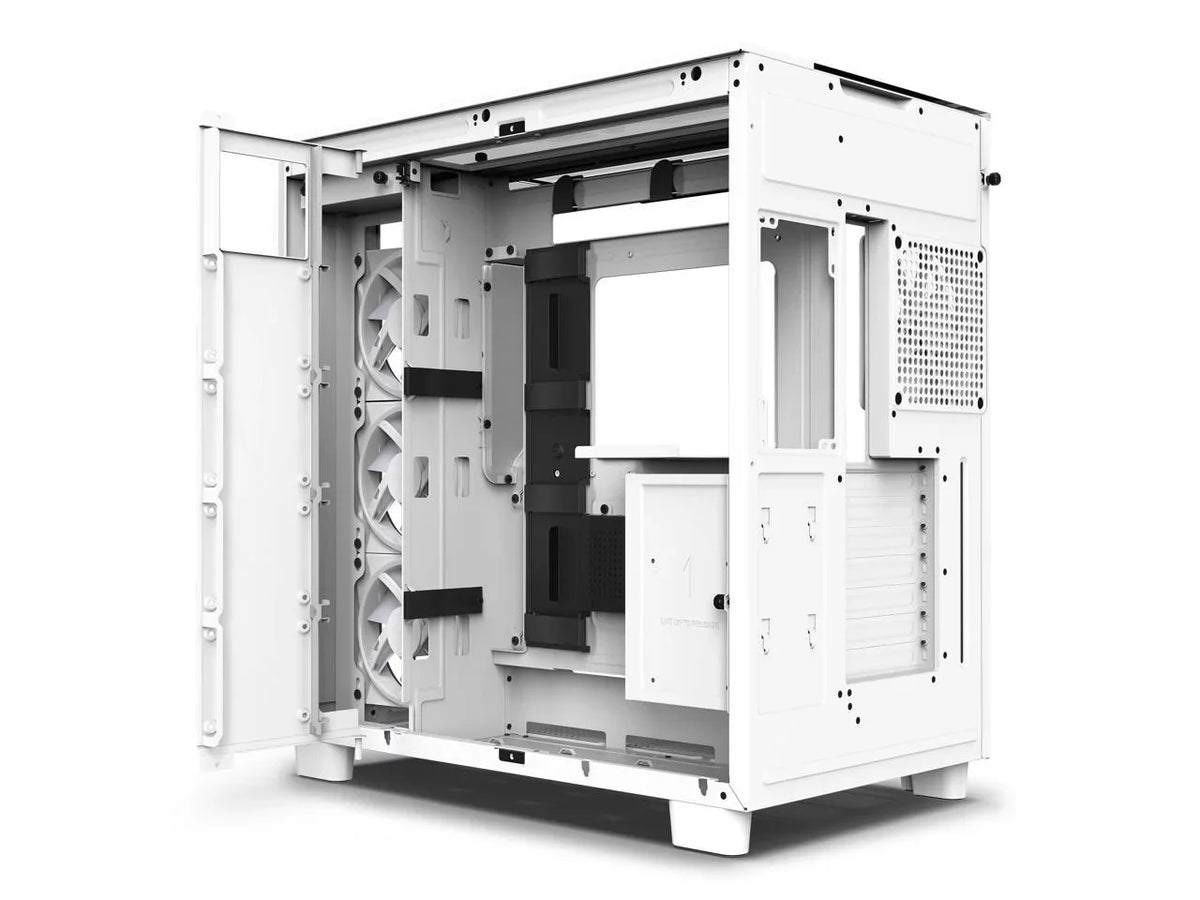 NZXT H9 Elite - All White - CM-H91EW-01 - Premium Dual-Chamber - Mid-Tower - RGB Fans - Case
