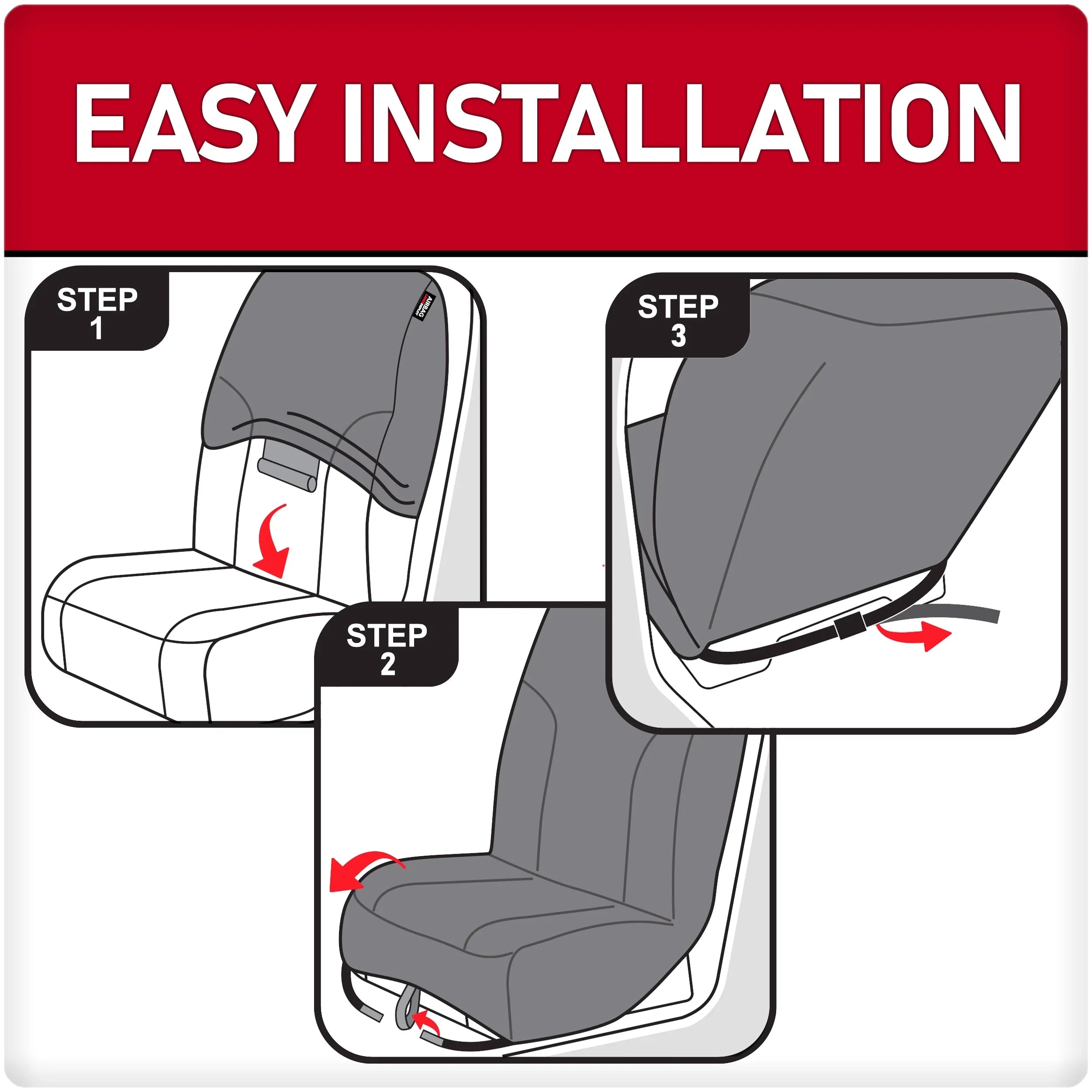 Dickies 2-Piece Black Puncture-Resistant Front Car, Truck, SUV Seat Covers, Protect from Pets, Universal Fit
