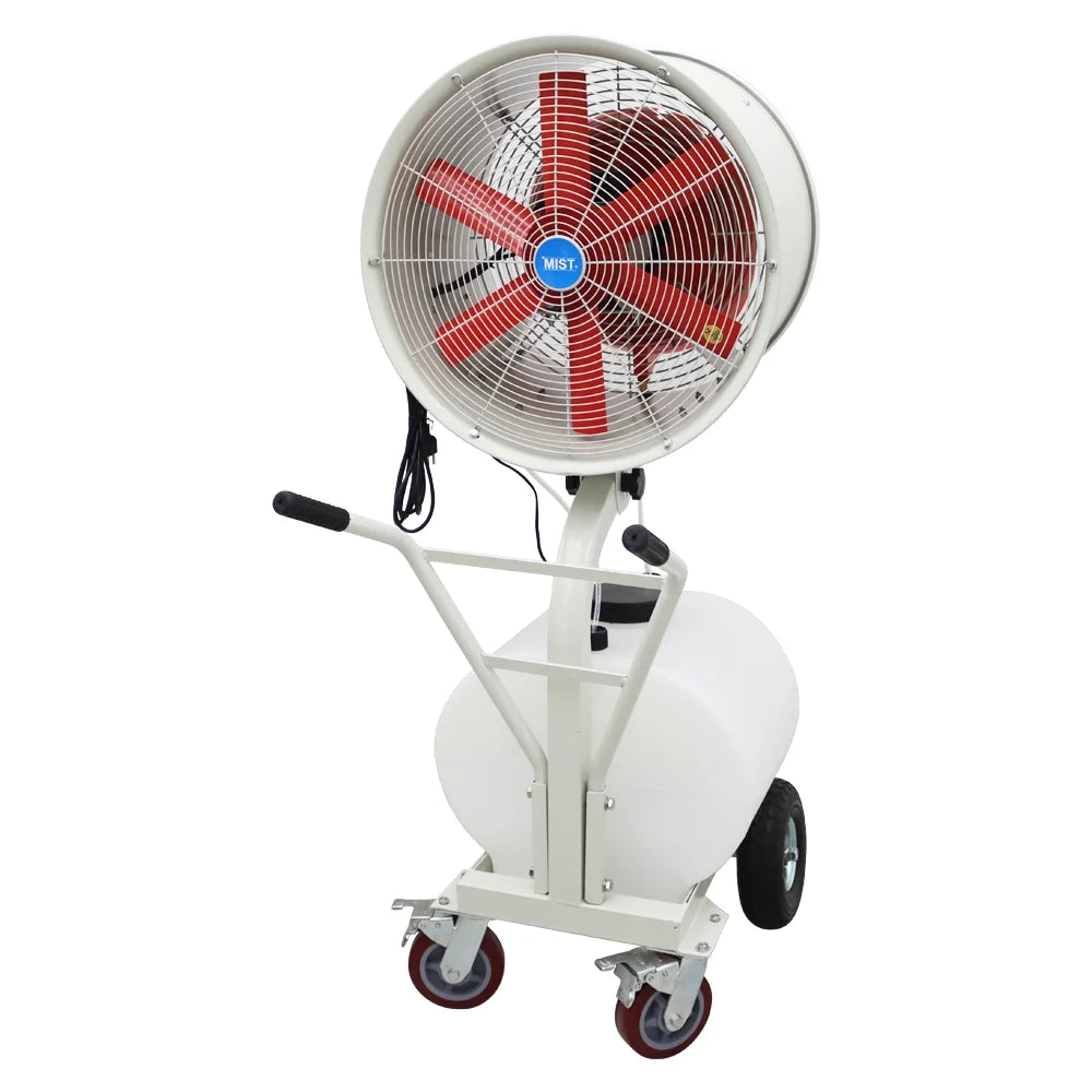 PreAsion Humidification and Watering Industrial Spray Electric Fan Hand-pushed Humidification Cooling Spray Fan 110V