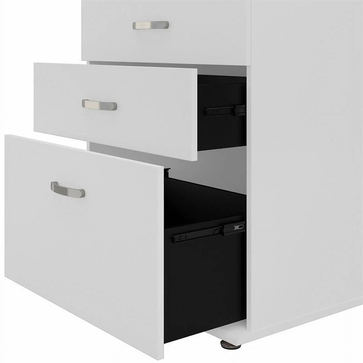 Pemberly Row Garage Storage Cabinet with Drawers in White - Engineered Wood