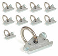 DC Cargo Mall 10-Pack Heavy Duty Steel E-Track O Ring Tie-Down Anchors w/ E Track Spring Fitting Attachments, O-Rings, Tie Down Cargo Loads to ETrack TieDown System in Trailer, Truck, Van, Pickup