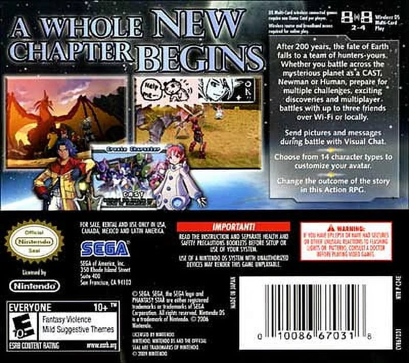 Phantasy Star 0 - Nintendo DS
