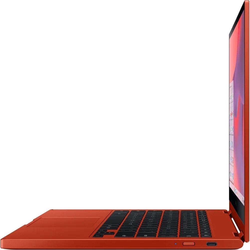 Samsung Galaxy Chromebook 2 13.3" FHD(1920 x 1080) Touchscreen 2 in 1 Portable computer, Intel Core i3-10110U, 8GB LPDDR3 RAM, 128GB eMMC, Backlit Keyboard, Chrome OS, Fiesta Red with Tigology Accessories
