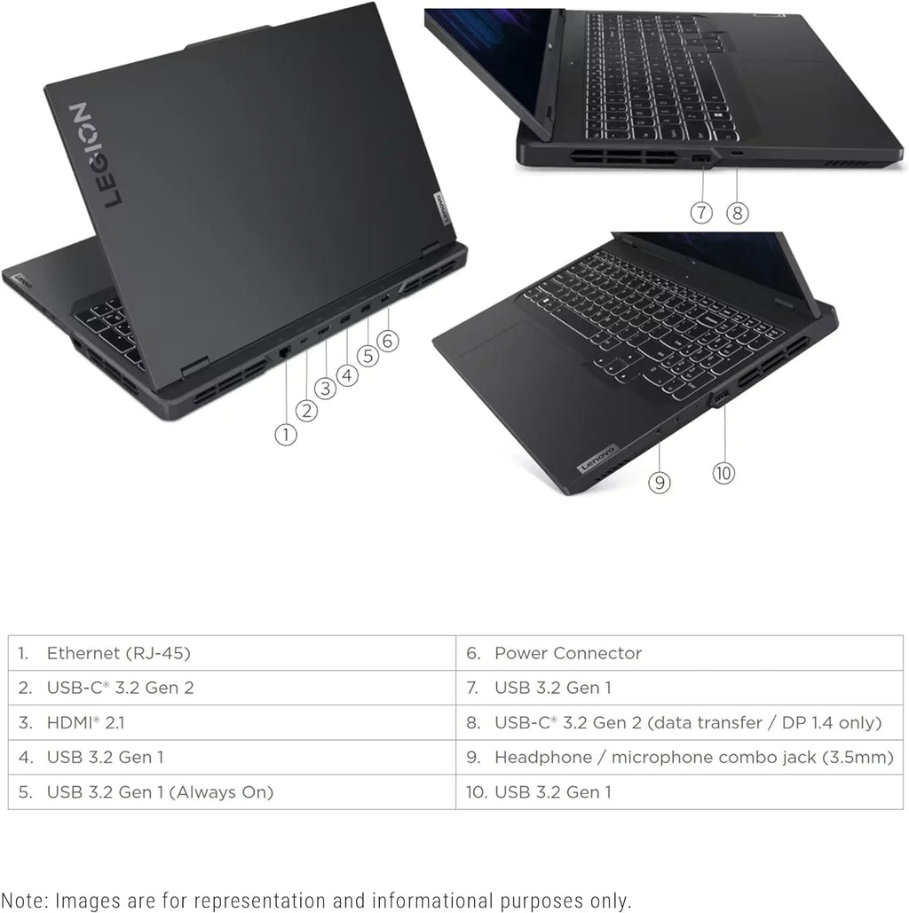 Legion Pro 5i Gaming Portable computer, 13th Gen Intel Core i7-13700HX, 64 Gigabytes DDR5 Ram, 2 TB PCIe Solid State Drive, 16" WQXGA(2560x1600), Nvidia Geforce RTX 4060, Windows OS 11 Home