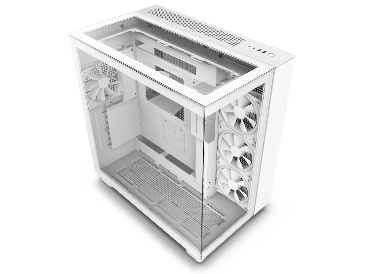NZXT H9 Elite - All White - CM-H91EW-01 - Premium Dual-Chamber - Mid-Tower - RGB Fans - Case