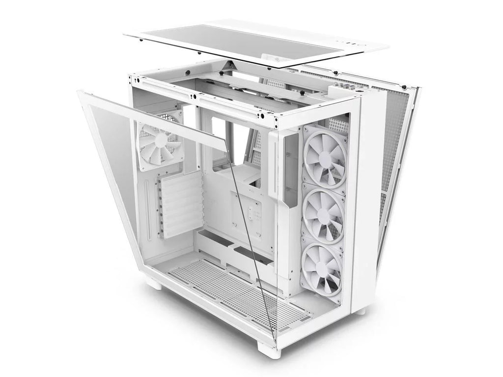 NZXT H9 Elite - All White - CM-H91EW-01 - Premium Dual-Chamber - Mid-Tower - RGB Fans - Case