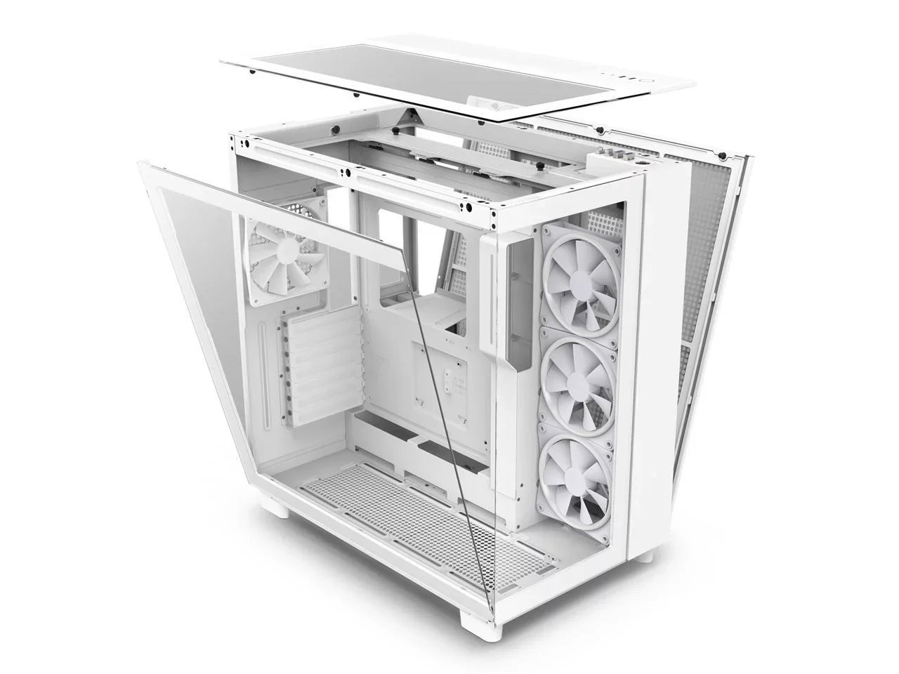 NZXT H9 Elite - All White - CM-H91EW-01 - Premium Dual-Chamber - Mid-Tower - RGB Fans - Case