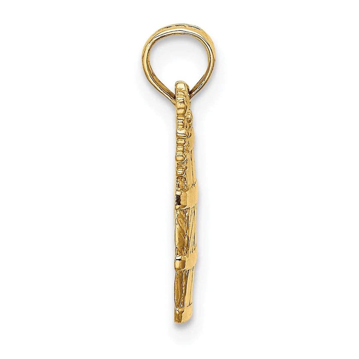 FJC Finejewelers 14k Yellow Gold Wine Barrel with Grapes Charm