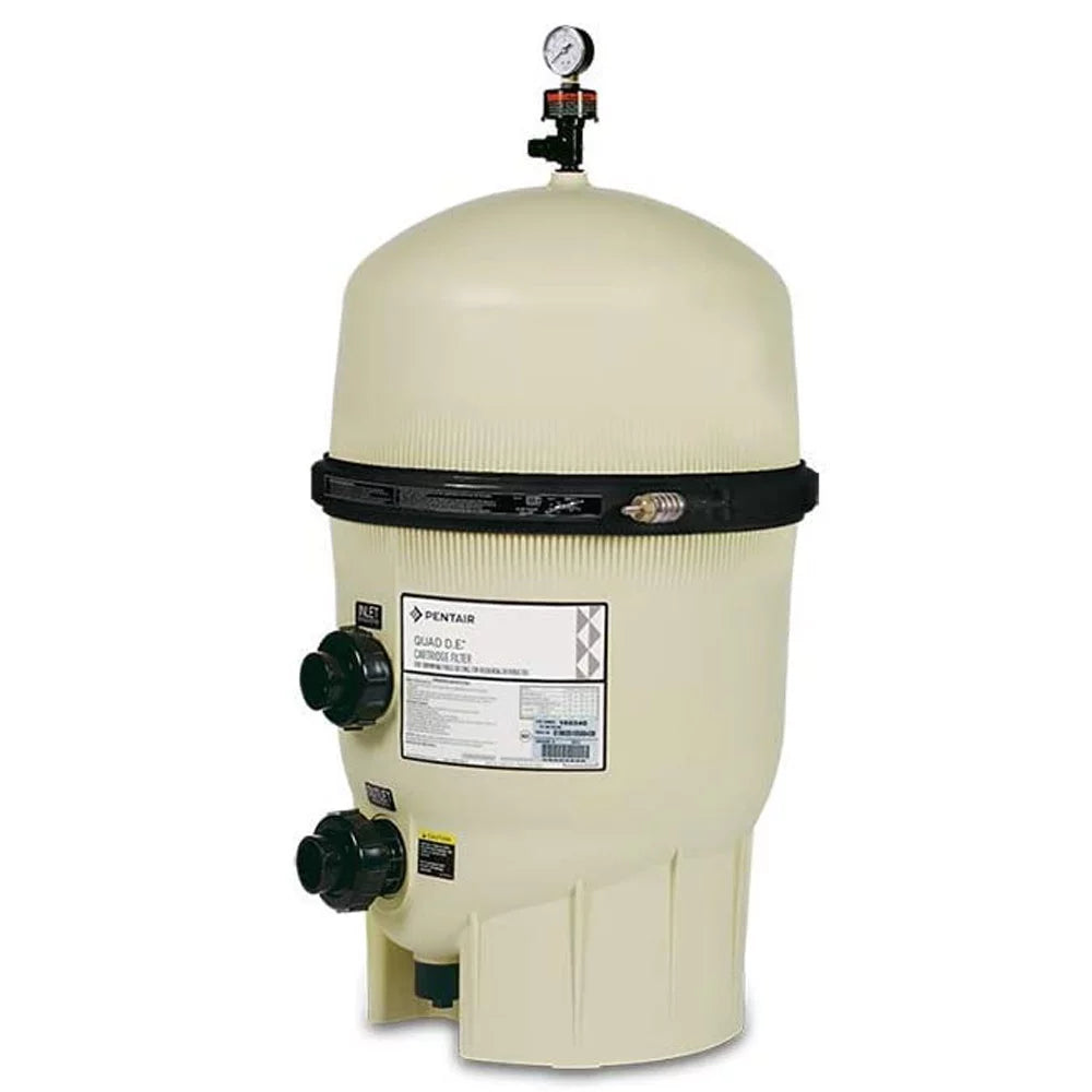 Pentair 188594 160GPM 100 Sq Ft Quad DE Cartridge Swimming Pool Filter Tank