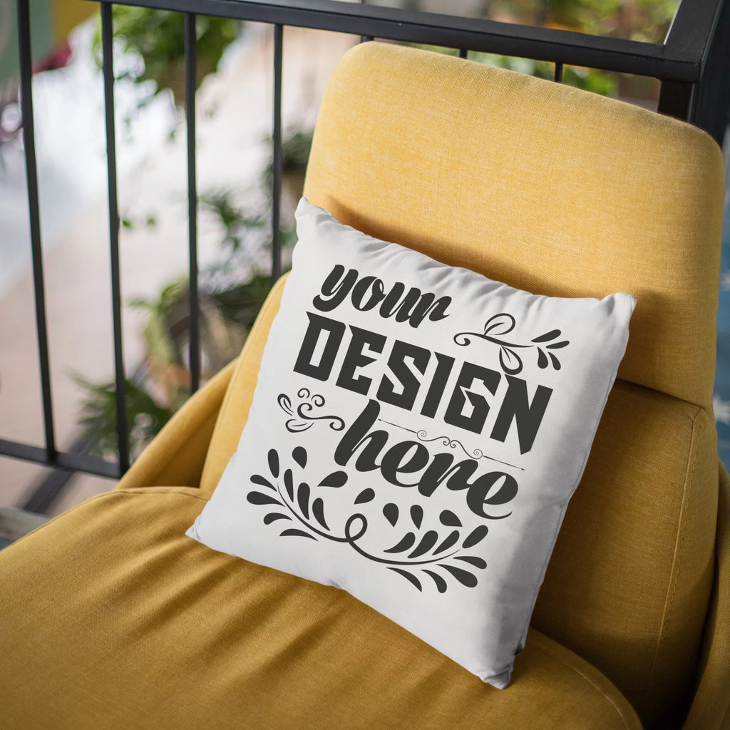 Blending Is My Cardio w/ Eyeshadow Palette, Lips & Red Lipstick Design - Beauty Themed Merch for Makeup Artist or Cosmetologist, Gift for Makeup Lovers, Pillow Cover, White 18X18 IN